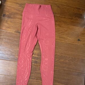 Red Printed Leggings